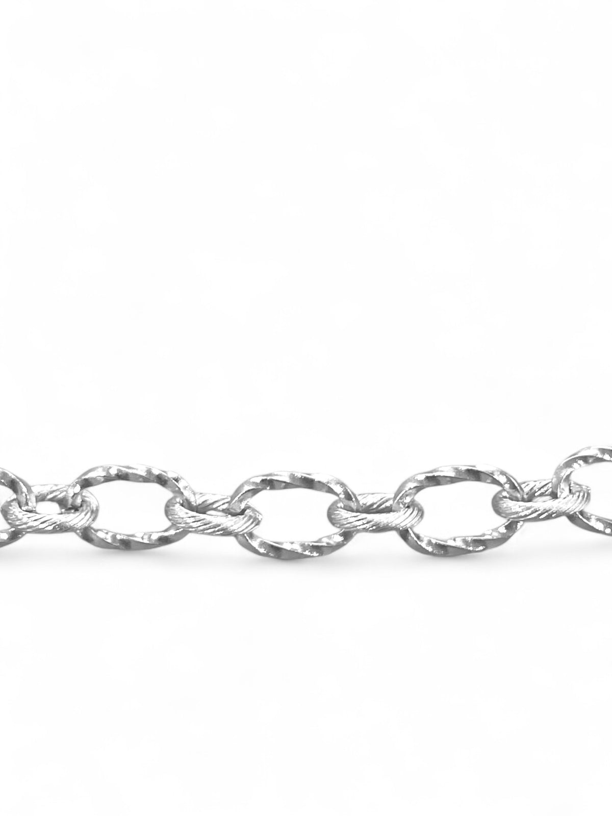 Bracelet Steel Chain Oval Twisted Links
