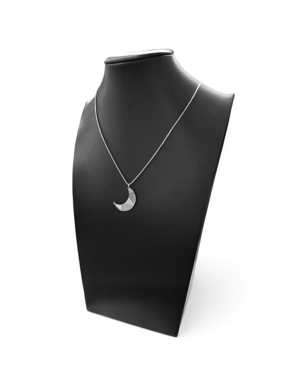 Elegant Origami Half Moon Pendant