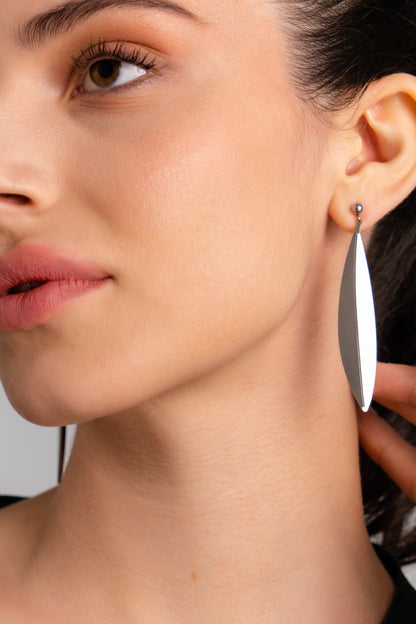 Σκουλαρίκια Origami Olive Leaf