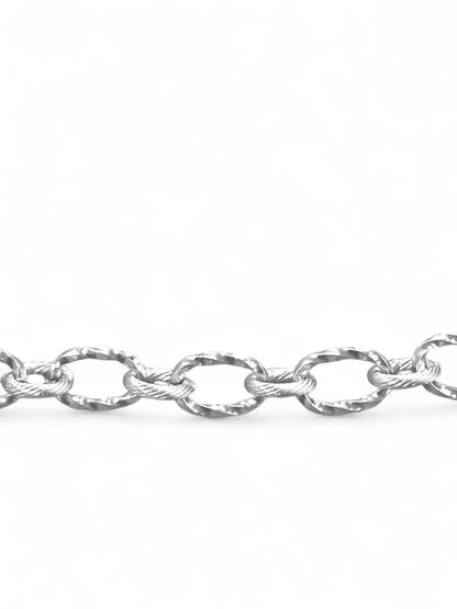 Bracelet Steel Chain Oval Twisted Links