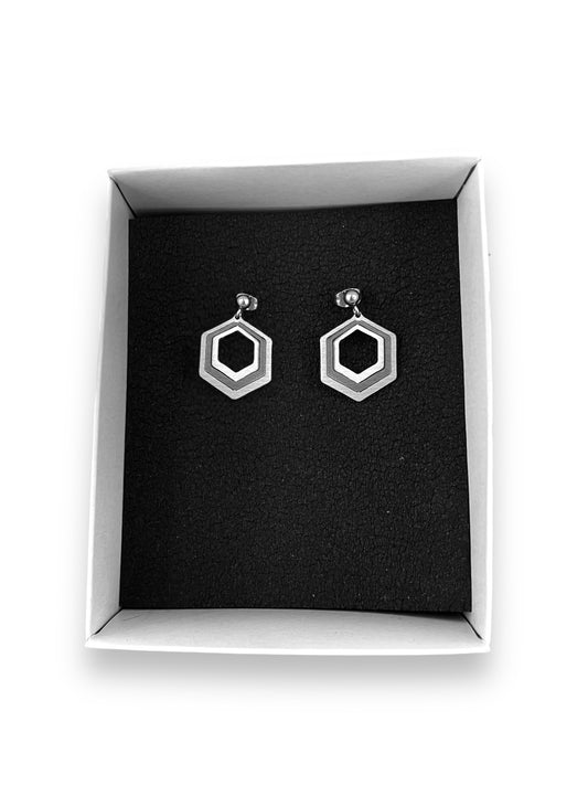 Σκουλαρίκια Illusion Hexagon