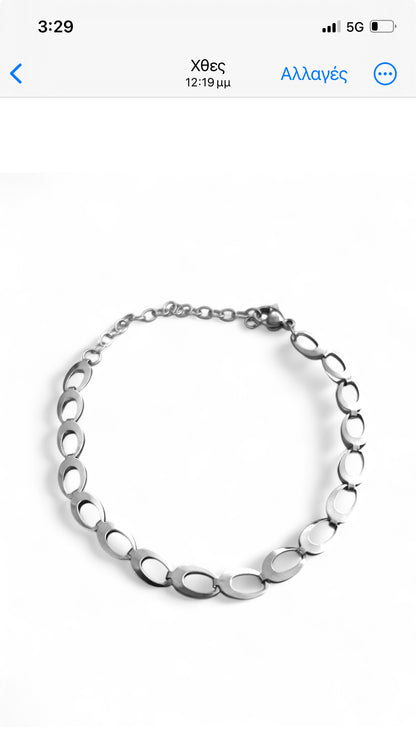 Ellipse Steel Chain Bracelet