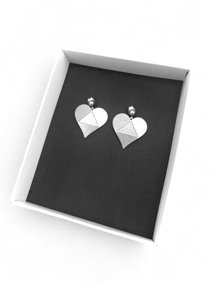 Σκουλαρίκια Origami Hearts
