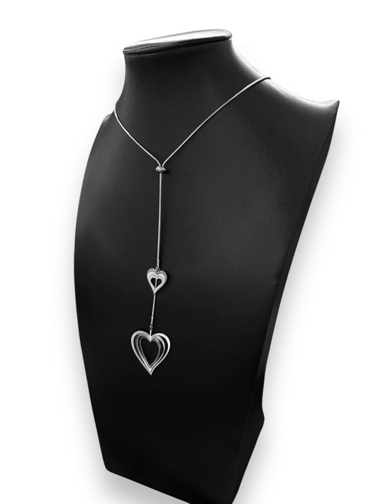 Διπλό Ρυθμιζόμενο Ατσάλινο Κρεμαστό Illusion Hearts