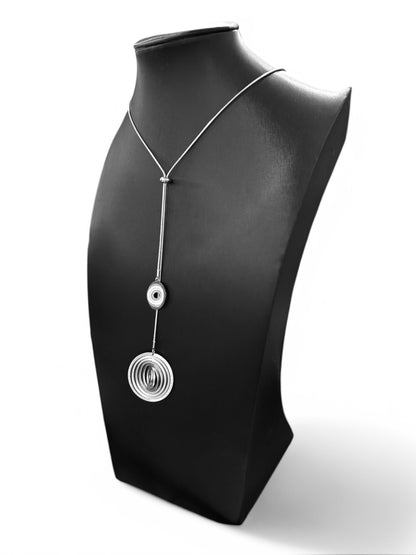 Double Adjustable Steel Pendant Illusion Circles