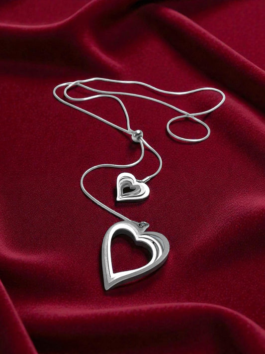 Διπλό Ρυθμιζόμενο Ατσάλινο Κρεμαστό Illusion Hearts