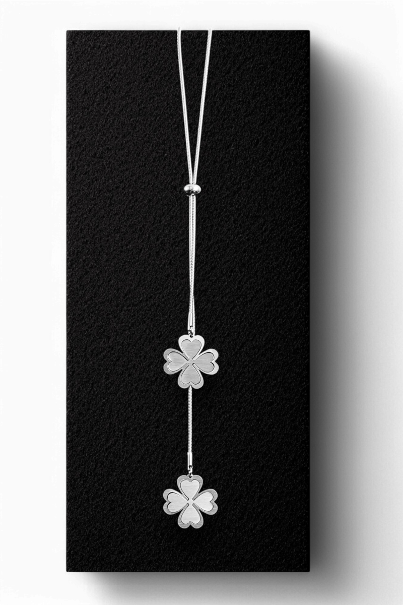 Διπλό Ρυθμιζόμενο Ατσάλινο Κρεμαστό Elegant Lucky Clover