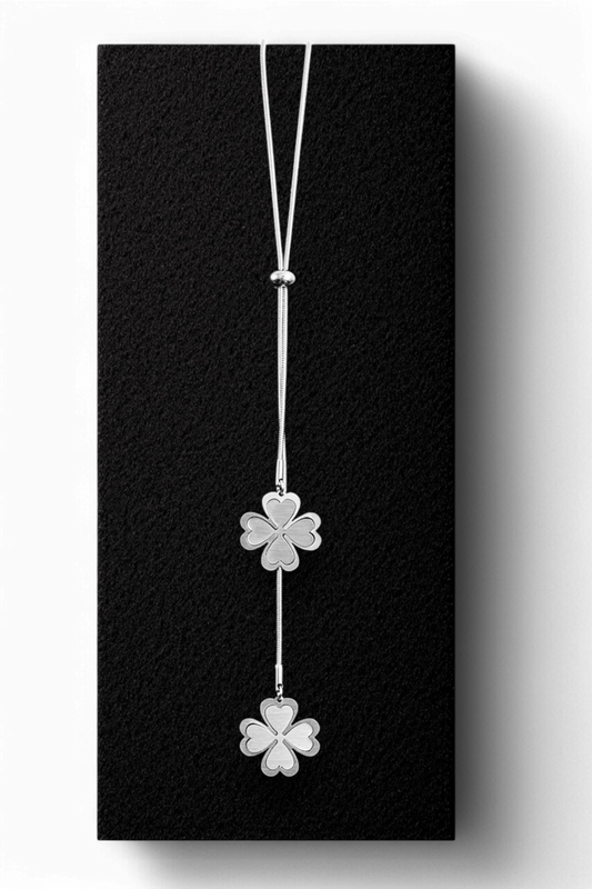 Διπλό Ρυθμιζόμενο Ατσάλινο Κρεμαστό Elegant Lucky Clover