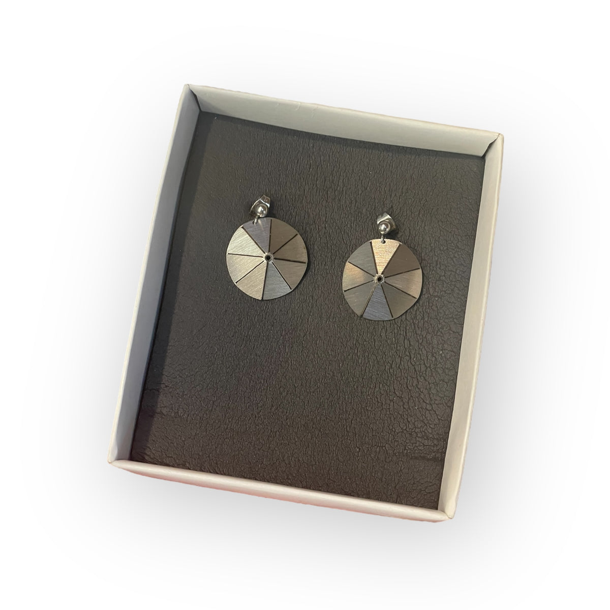 Elegant Origami Orange Earrings