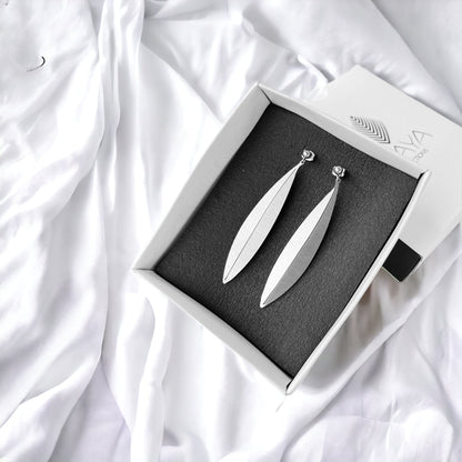 Σκουλαρίκια Origami Olive Leaf