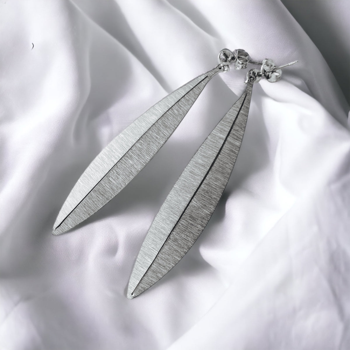 Σκουλαρίκια Origami Olive Leaf