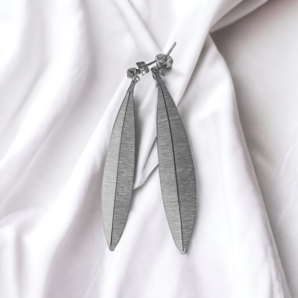 Σκουλαρίκια Origami Olive Leaf
