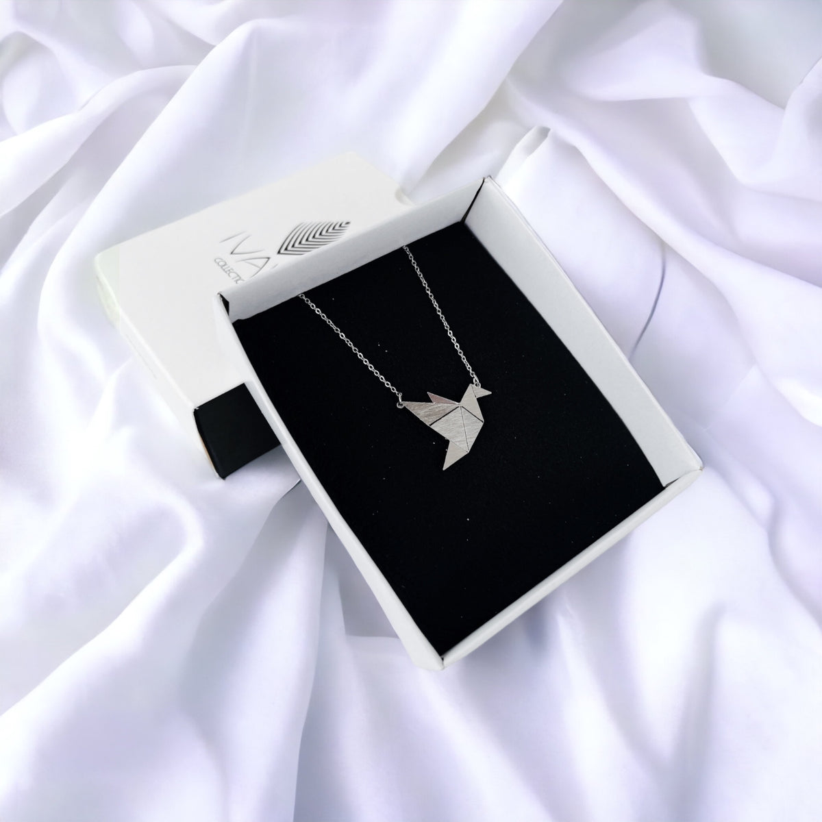 Κολιέ με αλυσίδα Origami Bird