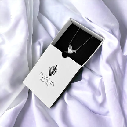 Κολιέ με αλυσίδα Origami Bird