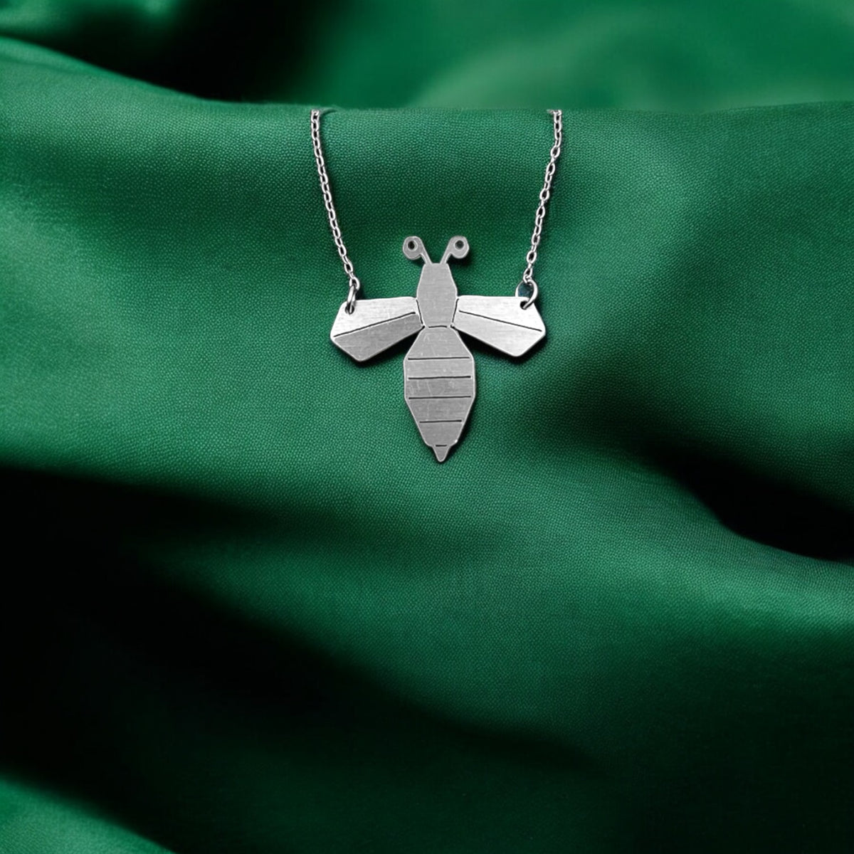 Origami Bee chain necklace