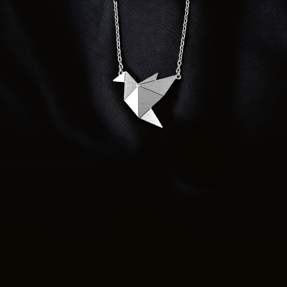 Κολιέ με αλυσίδα Origami Bird