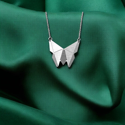 Κολιέ με αλυσίδα Origami Butterfly