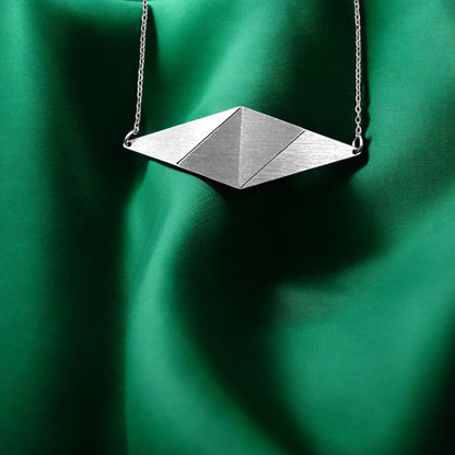 Κολιέ με αλυσίδα Origami Rhombus