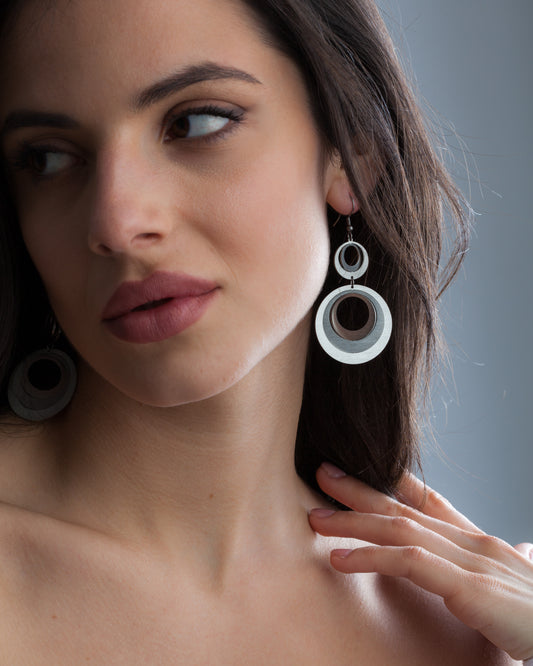 Σκουλαρίκια Elegant Double Circles
