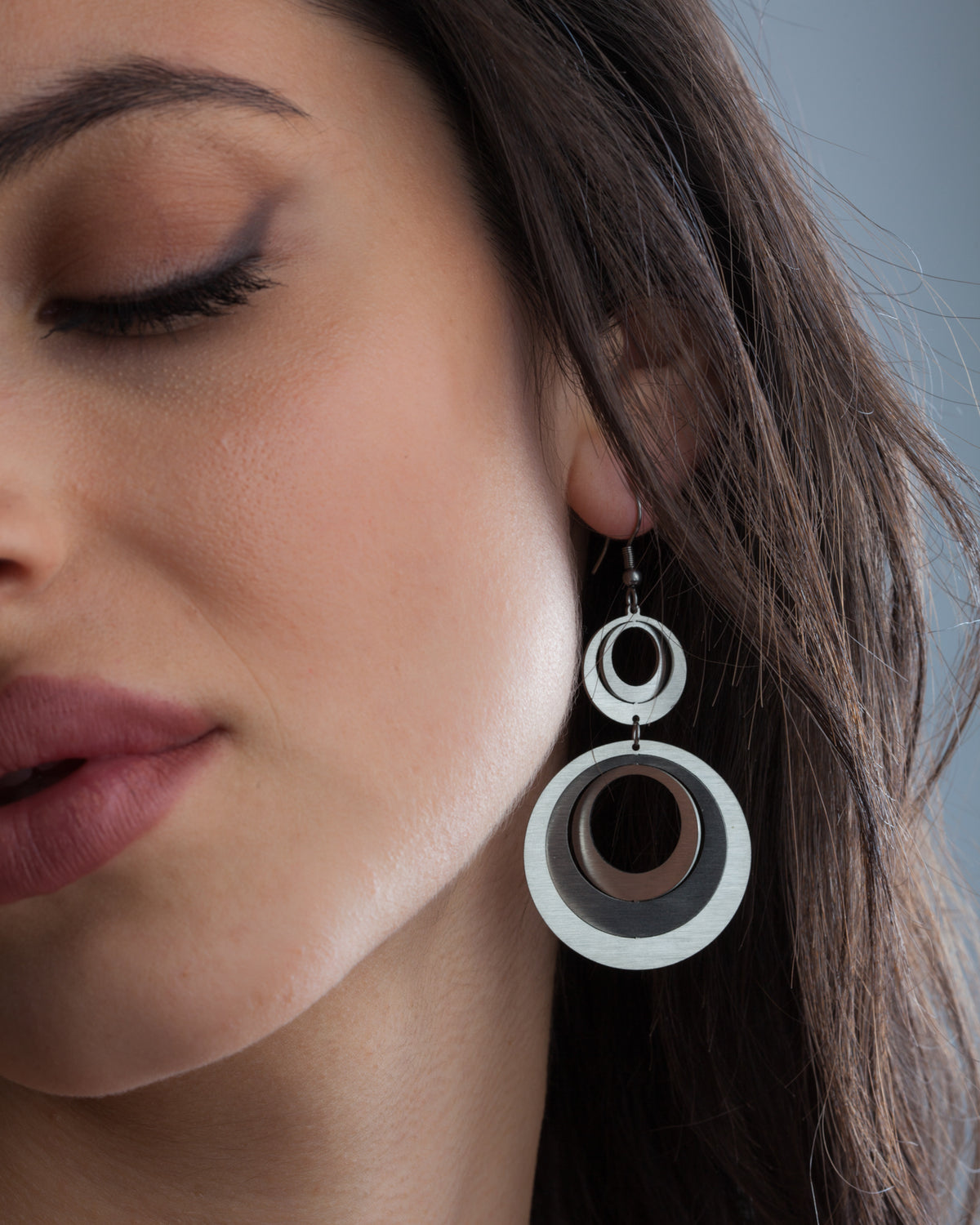 Σκουλαρίκια Elegant Double Circles