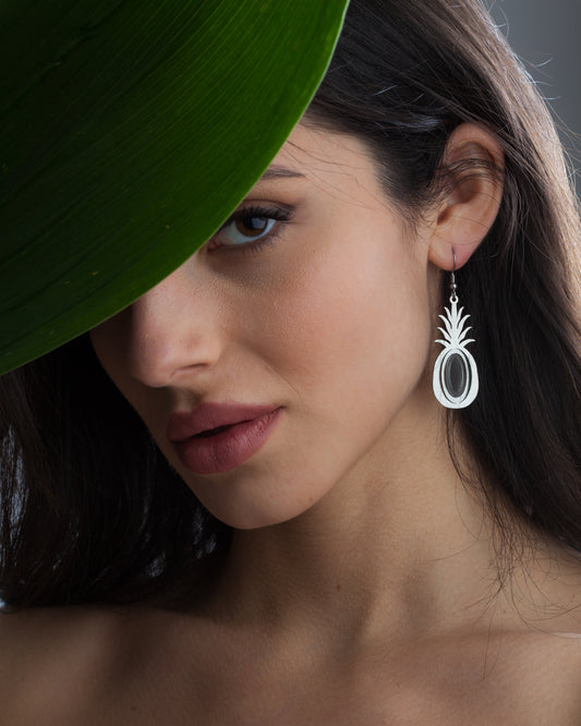 Illusion Pineapple Earrings