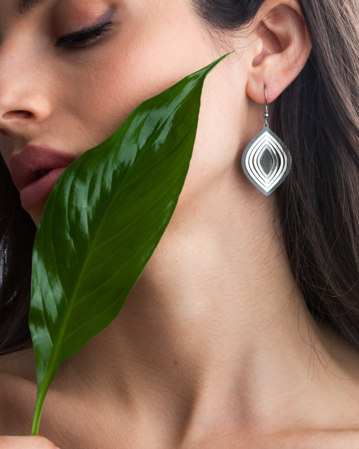 Σκουλαρίκια Illusion Leaf mini