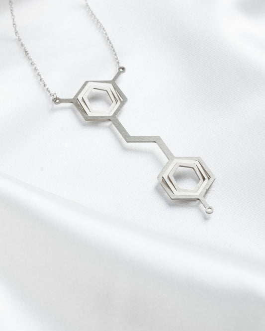 Κολιέ με αλυσίδα Illusion Wine Molecule