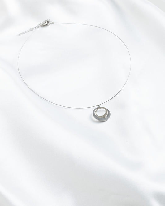 Κολιέ με ατσαλόσυρμα Elegant Circle