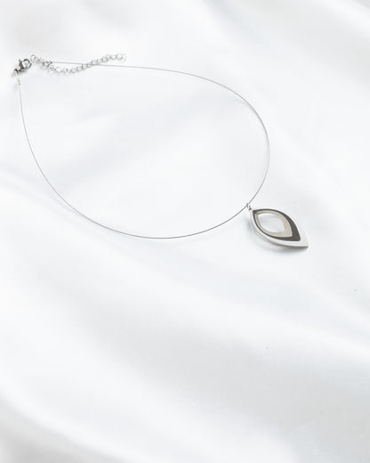 Elegant Leaf steel wire necklace