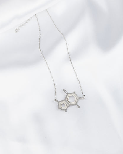Κολιέ με αλυσίδα Illusion Caffeine Molecule