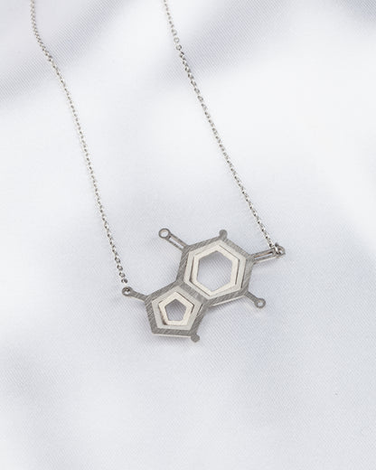 Κολιέ με αλυσίδα Illusion Caffeine Molecule