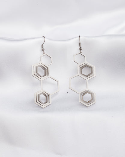Σκουλαρίκια Illusion Honeycomb