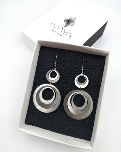 Σκουλαρίκια Elegant Double Circles
