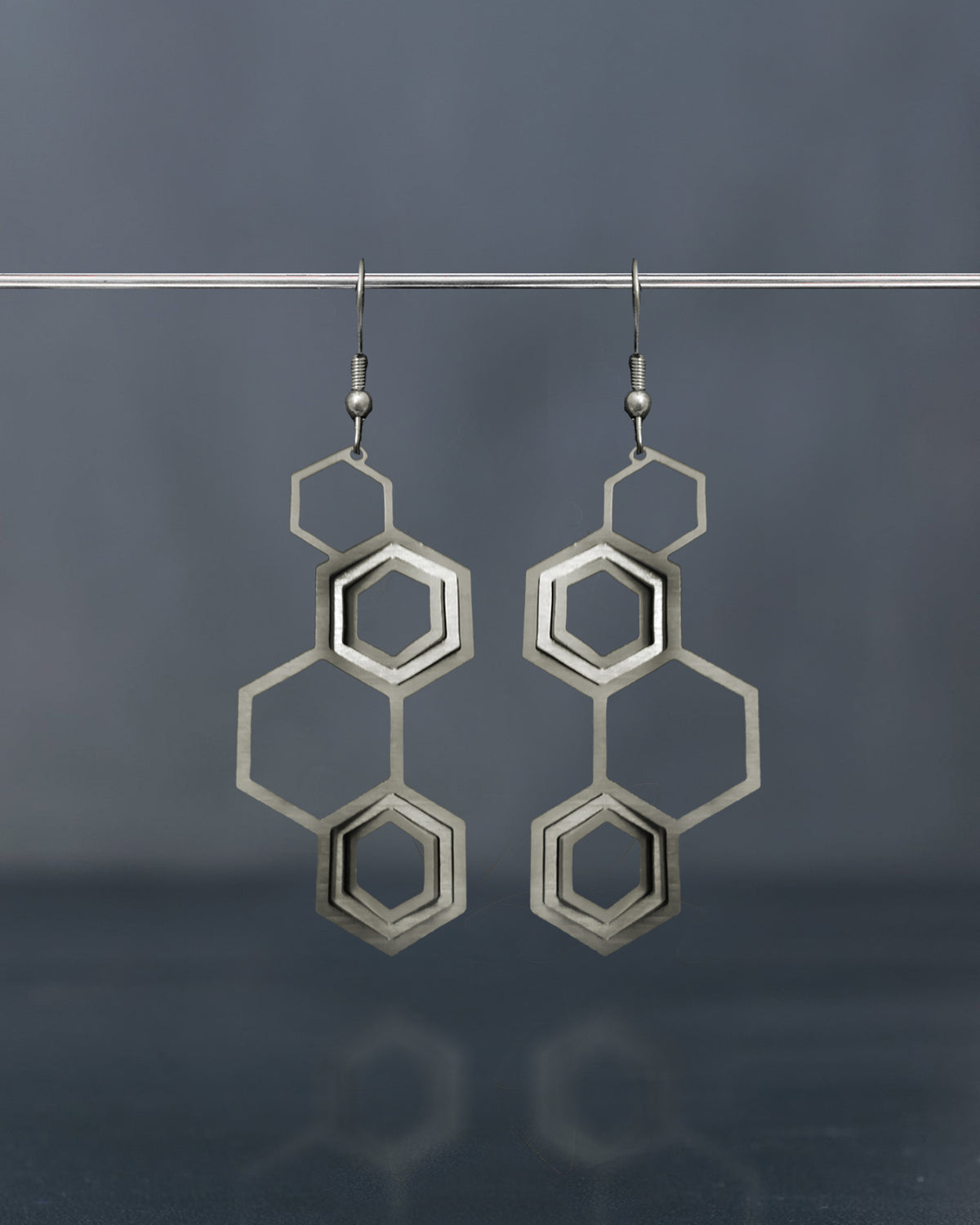 Σκουλαρίκια Illusion Honeycomb