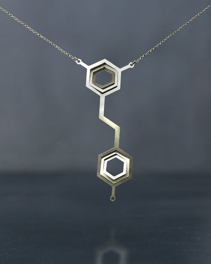 Κολιέ με αλυσίδα Illusion Wine Molecule