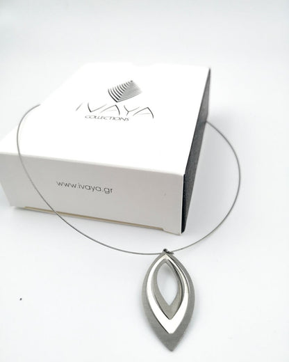 Elegant Leaf steel wire necklace