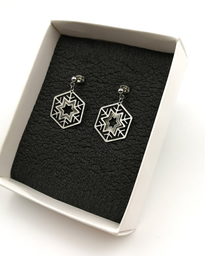 Illusion Snowflake mini earrings