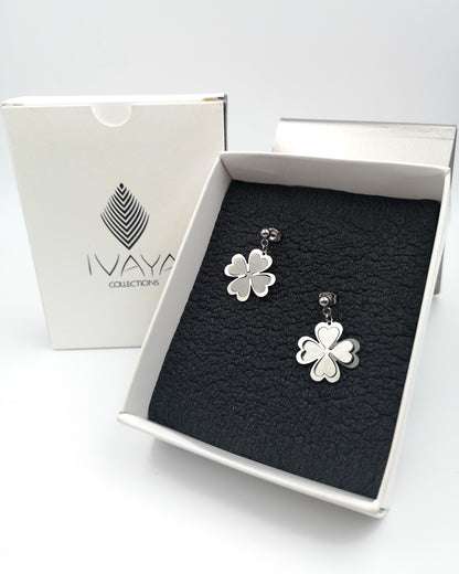 Σκουλαρίκια Elegant Four Leafs Clover