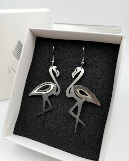 Illusion Flamingo Earrings