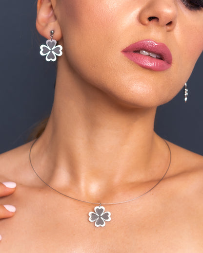 Σκουλαρίκια Elegant Four Leafs Clover