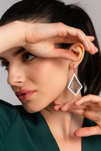 Σκουλαρίκια Illusion Rhombus