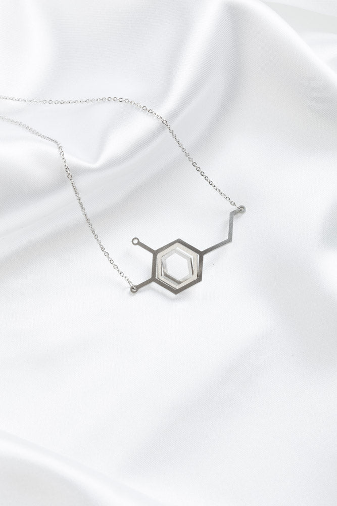 Κολιέ με αλυσίδα Dopamine Molecule